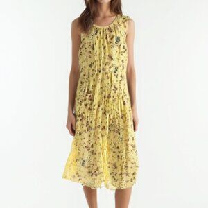 Design lab Floral Yellow Sleeveless Dress S